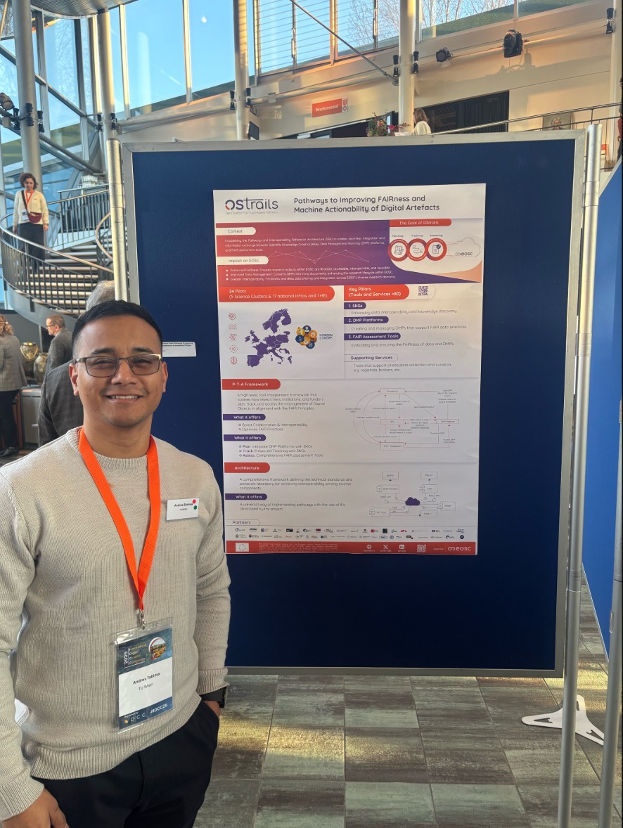 OSTraills IDCC2025 poster presentation photo Andres Mauricio Tabima Romero